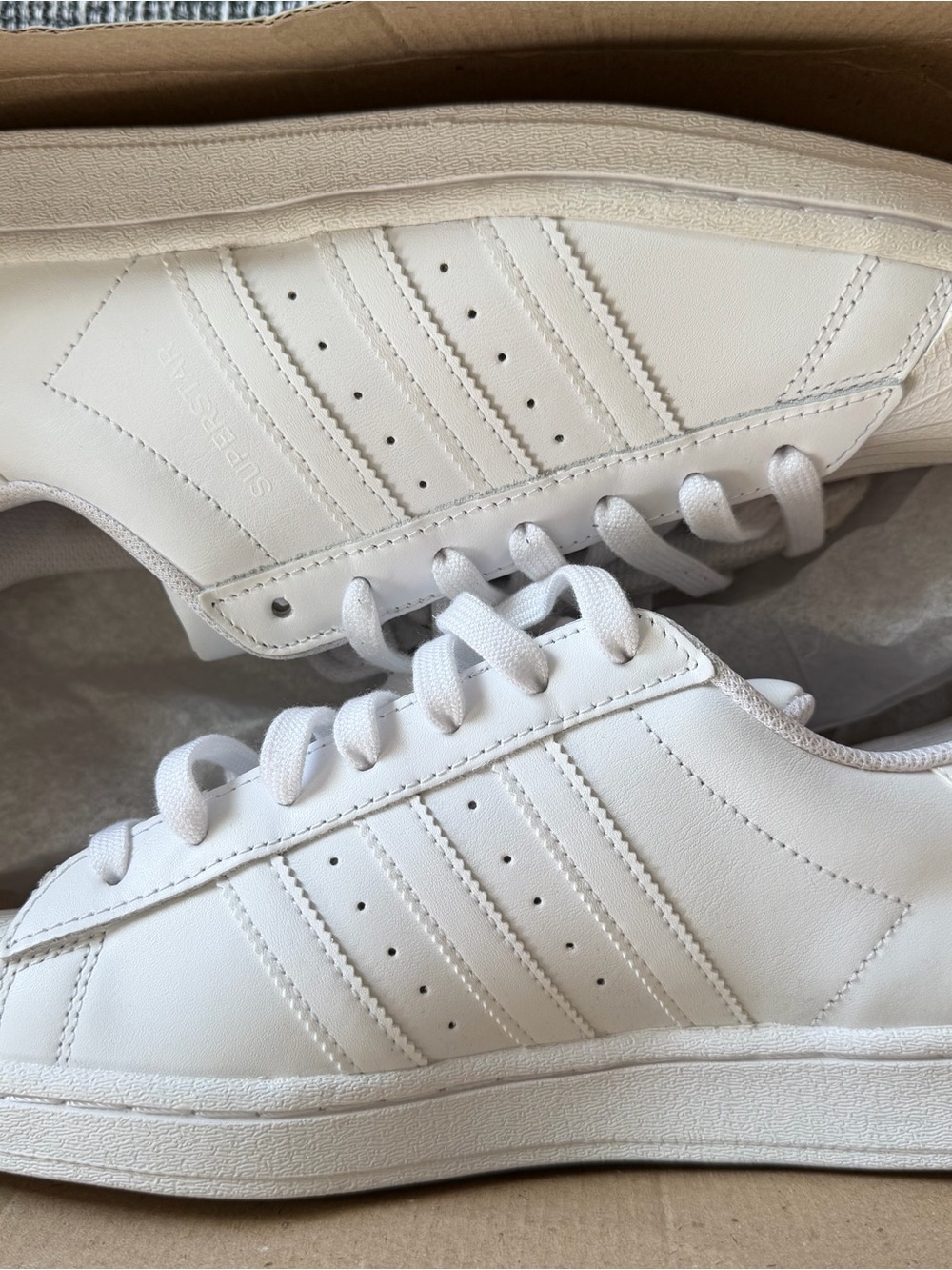 Adidas White Leather Men's Casual Sneakers Superstar Original Classic 8.5